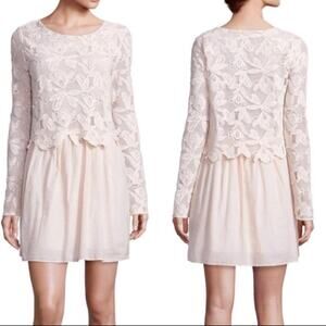 NWOT See By Chloe Guipure Lace Cotton Layered Dress.